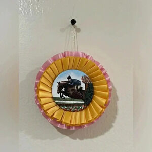 Equestrian Handmade Doubled Sided Horse Jumping Ornament